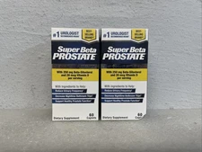 Super Beta Prostate Supplement Caplets 60 Count Lot Of 2 10/2027 New Sealed