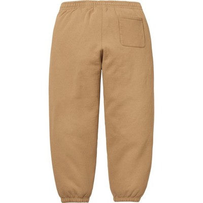 Supreme Satin Appliqué Sweatpant Warm Up Pants Joggers Light Tan