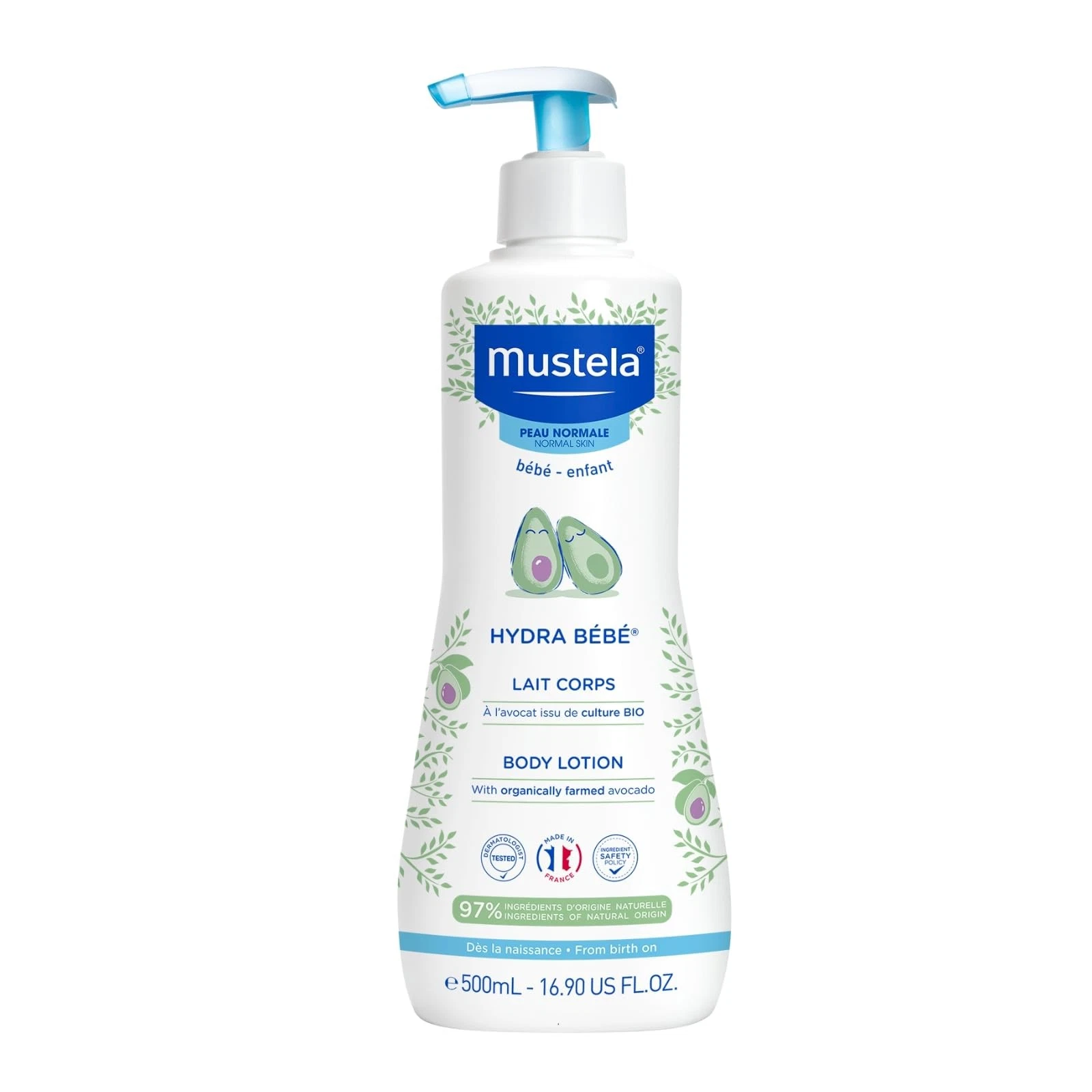 Mustela PN HYDRA BEBE LAIT CORPS 500 1 count (Pack of 1), multi-coloured