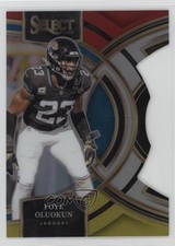 2023 Panini Select Premier Level Red & Yellow Prizm Die-Cut Foye Oluokun 0c9e