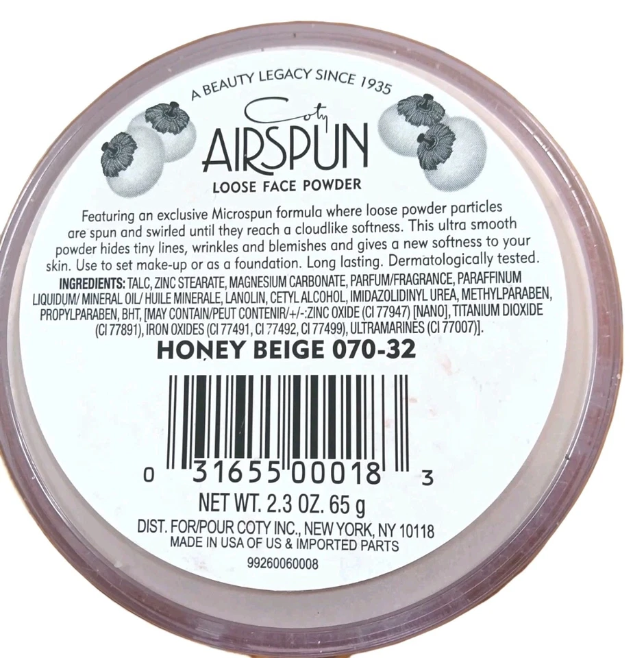 Coty Airspun Loose Face Powder. Model#070-32 Honey Beige. Brand New! - Image 2 of 2