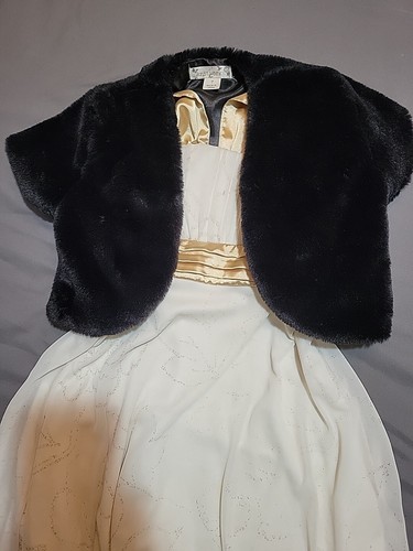 Speechless Kids Easter Gold And White Formal Party Dress Size 7 Glitter Metallic - Picture 15 of 18