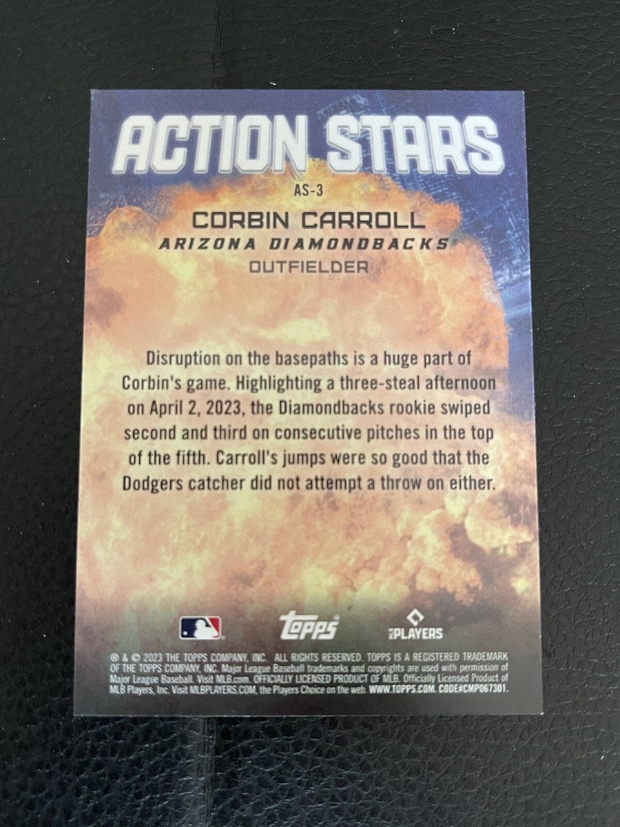 2023 Topps Update Corbin Carroll RC Action Stars 2023 Topps Update Corbin Carroll RC Action Stars