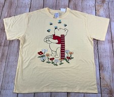 NWT Disney Winnie The Pooh Honey Bees Flowers Graphic Yellow T Shirt Size XL