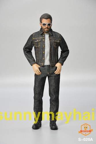 Black Denim Jacket Pants 