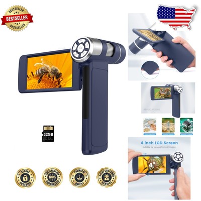 5MP HDMI Microscope with 4-Inch LCD Screen - Perfect for Outdoor Exploration