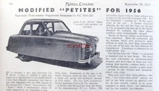 A.C. 'Petite Mk.2' 353cc 3-Wheeler #2 - 1955 Magazine Report (1-Sided)
