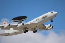 Boeing E-3A Sentry Desk Wood Airplane New Model Large Scale 1/100 (MODEL 1)