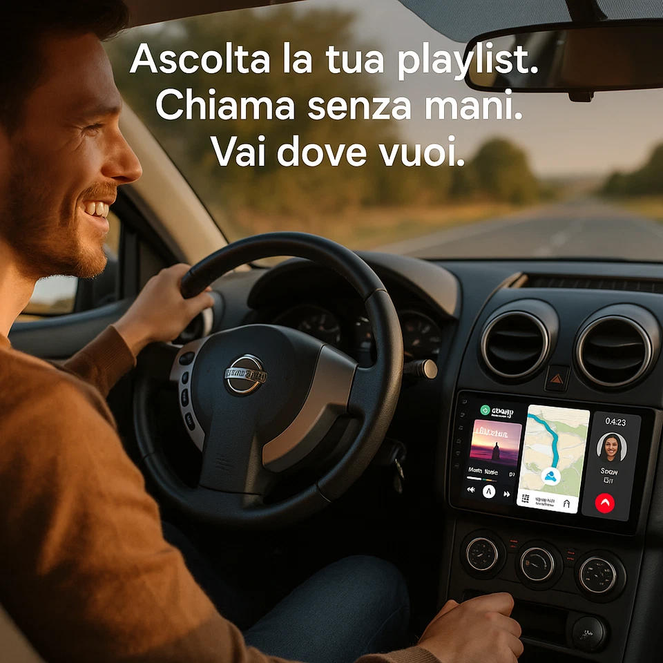 Autoradio Android 9” per Nissan Qashqai J10 (2006–2013) – GPS, CarPlay/Android - Immagine 4 di 4