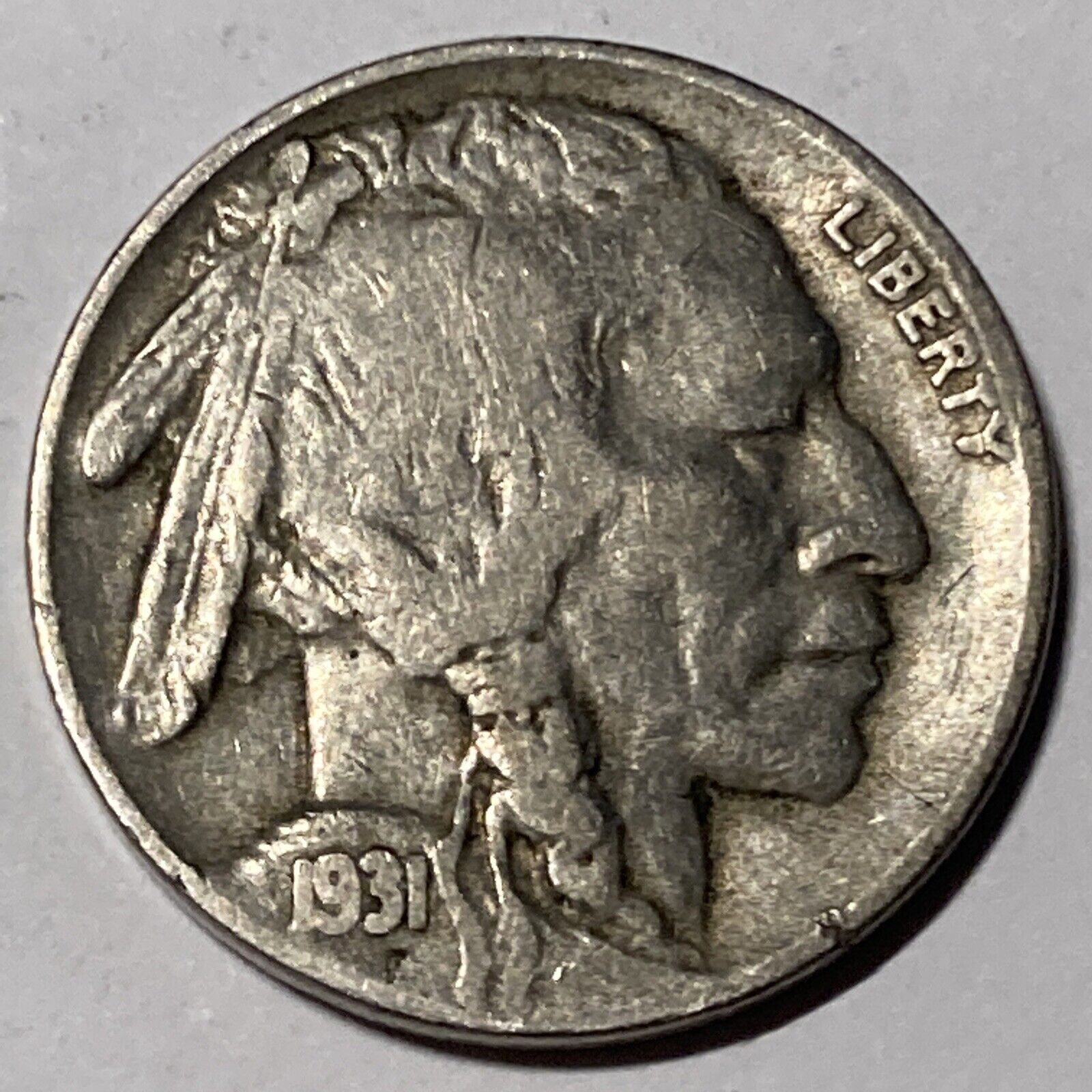 Fecha Clave 1931-S Buffalo níquel San Francisco Mint Usa 5c moneda que se muestra barcos A1