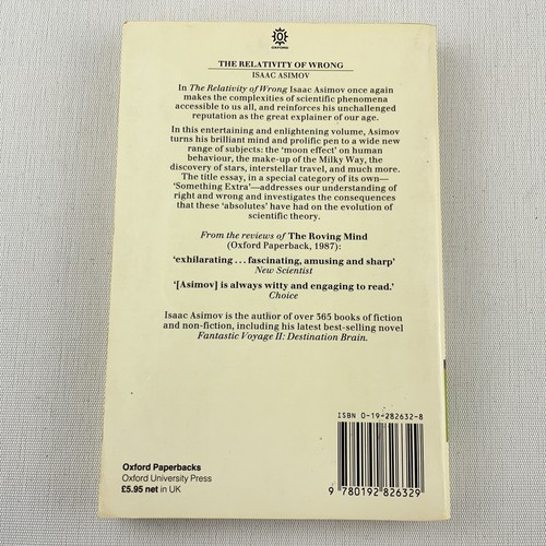 The Relativity of Wrong by Isaac Asimov Paperback Book - 9780192826329 Oxford - Bild 2 von 11