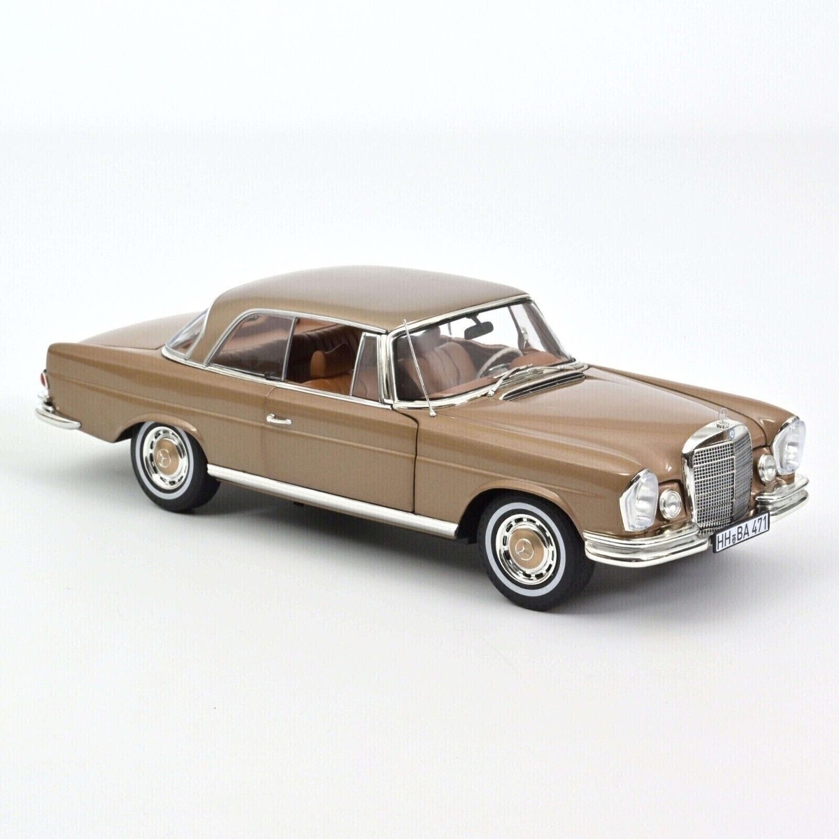 NOREV 1969 MERCEDES BENZ 250SE COUPE GOLD METALLIC 1:18*Brand New