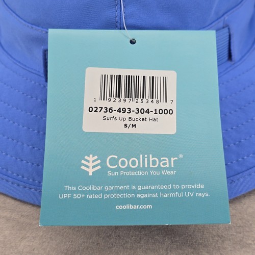 Coolibar Kid's Youth Surfs Up Bucket Blue Hat S / M Outdoor Wear Cap UPF 50+ - Picture 8 of 12