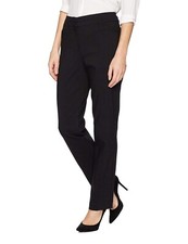 Black Womens Trousers Straight Leg Work Pants