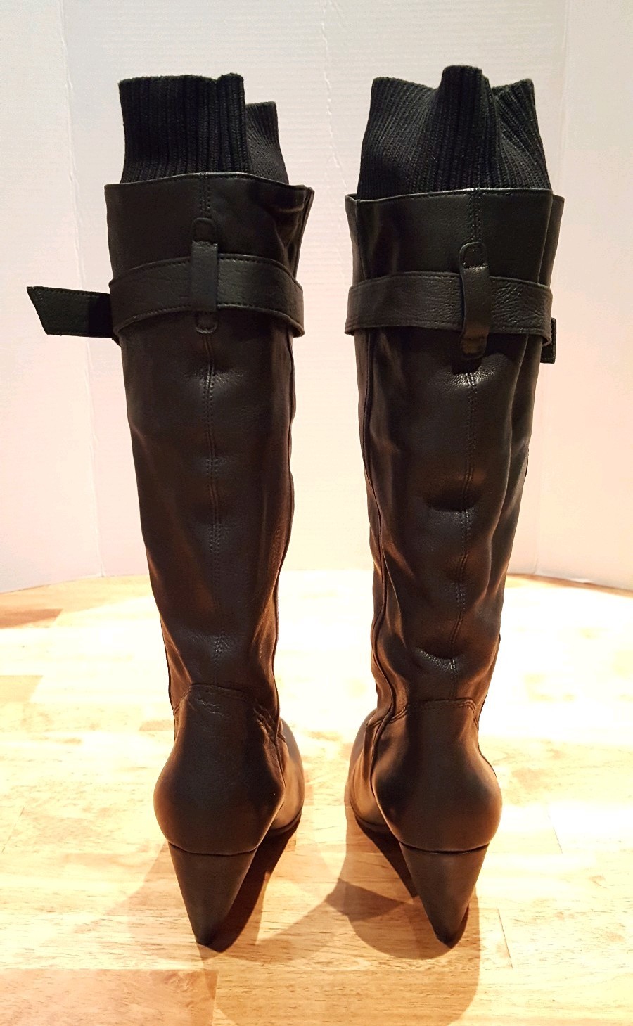 New FORNARINA Knee Knee Knee High Soft Nubuck Leather Dress Boots Pull-On Black, Sz 9.5 703400 New FORNARINA Knee Knee Knee High Soft Nubuck Leather Dress Boots Pull-On Black, Sz 9.5 703400
