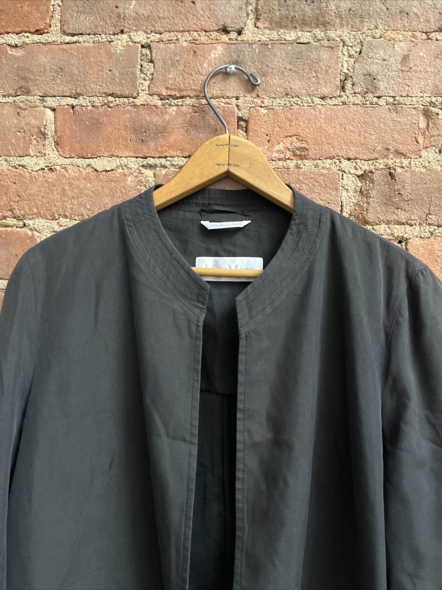 【関税&送料込み】Max Mara Pau Kimono Jacket Clothing Max Mara Women's Kimono Jacket, Sz 44 IT 10 US, Black Cotton