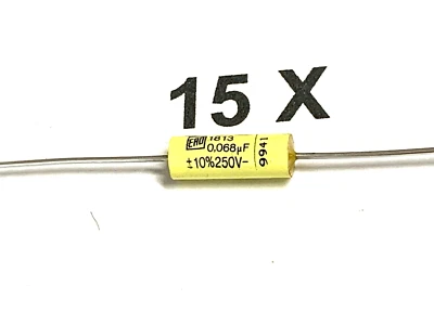0,068uF, 68nF, 250V-, 160V~, 10%, Roederstein, MKT1813, MKT1813368255, 15 Stück