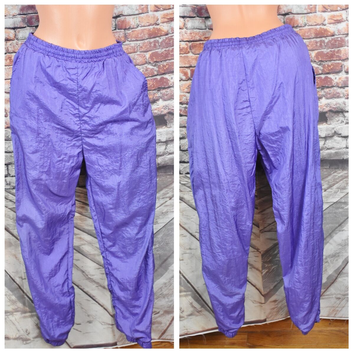 Adolfo Medium Purple Colorblock Windsuit Jacket Pants Adolfo Medium Purple Colorblock Windsuit Jacket Pants