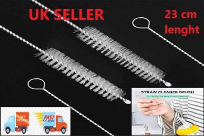 5x Nylon Strohhalm Reiniger Reinigungsbürste für Trinkrohr Schlauch Baby Milchflasche