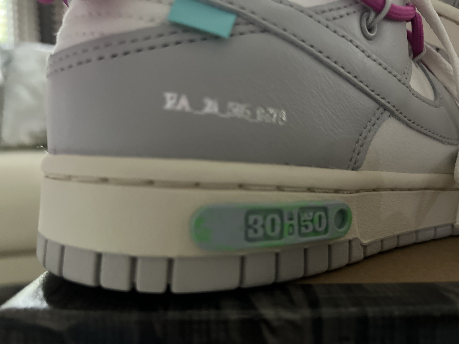 OFF WHITE X NIKE Bianco sporco x Nike Dunk Low lotto 30 di 50 uomo 9 o donna 10 5 vela neutro grigio