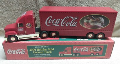 4) Limited Edition CocaCola Tractor Trailers with Light and Sound