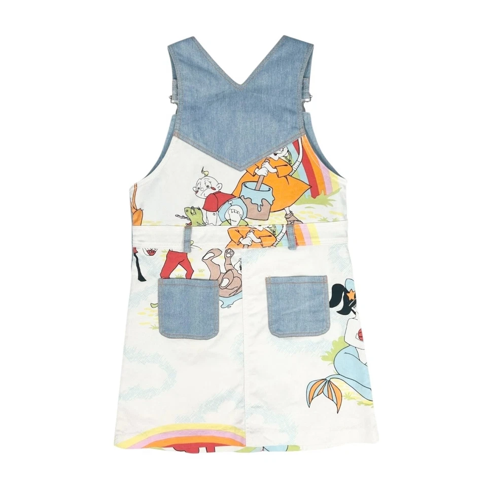 Mamelucos vaqueros Christian Dior vintage dibujos animados #8A mono falda algodón azul Foto 2 de 4