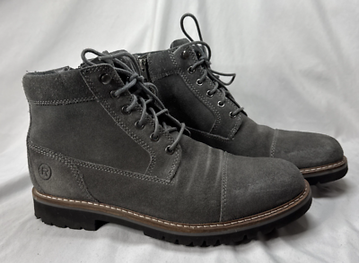 Rockport Chukka Boots Mens Size Brown Suede Leather Ankle Zip