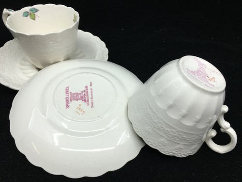 Billingsley Rose Pink Copeland Spode 2 Demitasse Cup Saucer Sets England 70392 - Picture 5 of 5