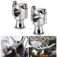 Chrome 1" Motorcycle Handlebar Mount Clamp Riser for Bobber Chopper Cafe Racer