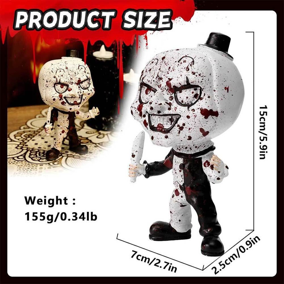 For Terrifier Action Figure Art The Clown Horror Killer Sculpture