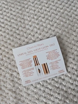 Charlotte Tilbury UNREAL SKIN SHEER GLOW TINT HYDRATING FOUNDATION Sample Card