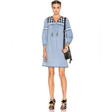 ULLA JOHNSON August Mini Dress in Chambray Size 4