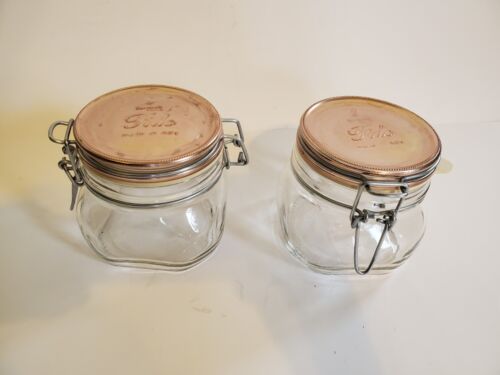 bormioli rocco fido glass jar with lid 16 oz, set of 2