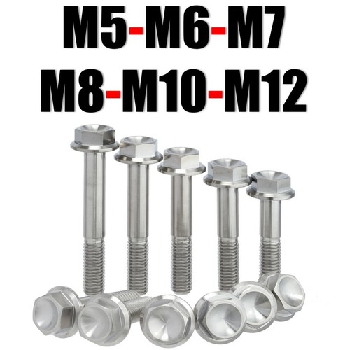 M5 M6 M7 M8 M10 M12 Titanium DIN 6921 Hex Head Flange Bolt Screw Fastener - 第 1/19 張圖片