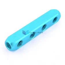 1/4"PT Threaded Air Pneumatic 4 Positions 7 Ports Manifold Block Splitter✦Kd