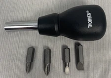 Pocket Screwdriver, 4 Interchangeable Bits, Thorsen 6 pc