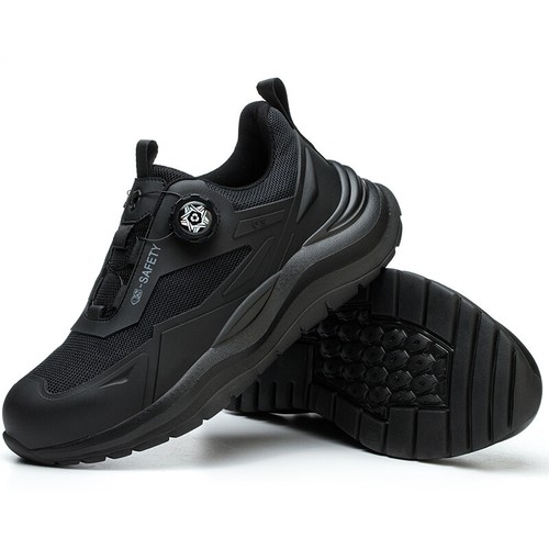 Men Work Safety Shoes Steel Toe Cap Rotating Button Comfort Breathable Sneakers - Picture 6 of 19