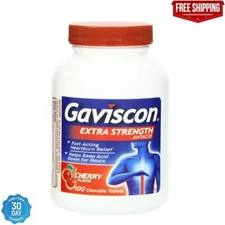Gaviscon Extra Strength Cherry Chewable Tablet For Fast-Acting Heartburn Relief