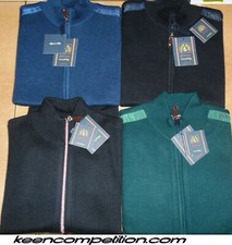★ OCEAN SPORT MAGLIA A LUPETTO MAGLIONE UOMO IN MISTO LANA MERINOS ZIP LUNGA   M
