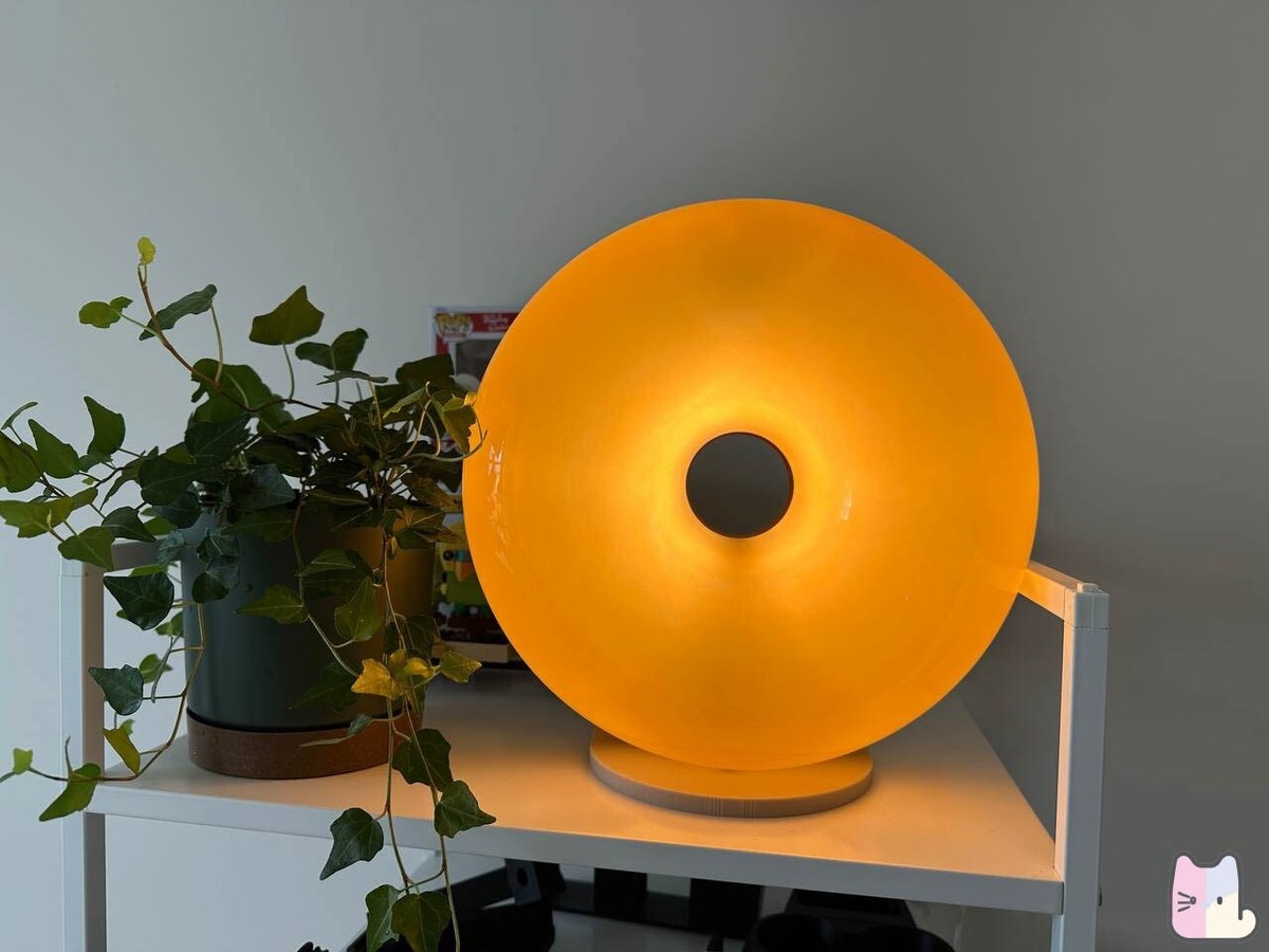 フロアスタンド varmblixt ikea VARMBLIXT LED table/wall lamp, orange glass/round, 12