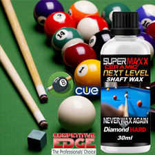 POOL CUE SHAFT WAX CERAMIC CLEAR COAT FOR SILKY SMOOTH SHOTS AND BETTER STROKES