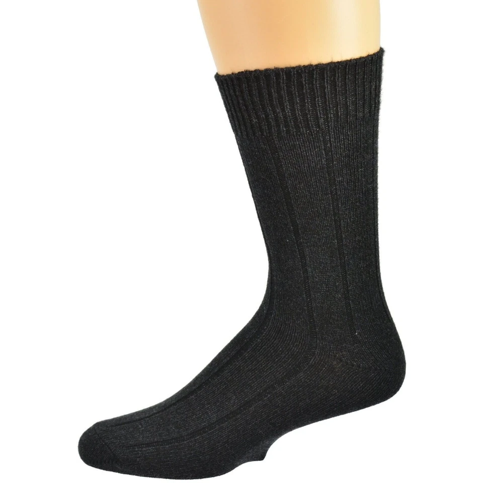 Sierra Socks Men's Combed Cotton Socks with Reinforced Toe, Dressy or Casual