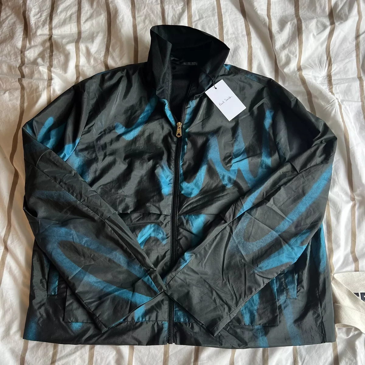 Paul Smith Mainline Silk Blend Jacket BNWT Medium SS21 Signature Swirl Print