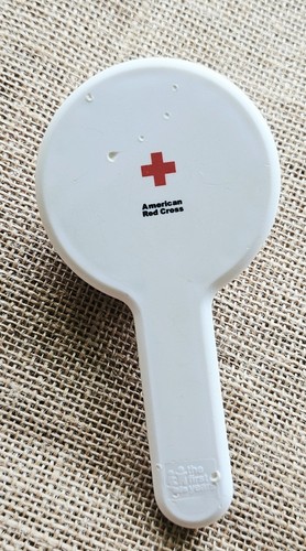 Vintage American Red Cross Baby Hair Brush White 5" The 1st Years