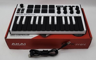 Akai Professional MPK Mini MK3 25-Key / 8-Knob MIDI Keyboard, White