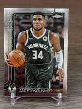 2025-26 Topps Chrome Giannis Antetokounmpo #137 Milwaukee Bucks Base Chrome