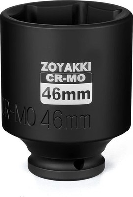 High-Precision 46mm 1/2 Inch Drive Impact Socket with Laser-Etched Markings