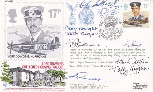 47th Anniv of Battle of Britain Signed Fighter 9 WW11 Pilots