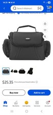 Vivitar Camera Bag Black 3 Zippered Compartments. Approx. 9  Long X 6  Wide