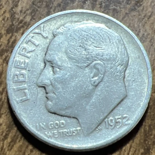 New Listing1952 Roosevelt Dime Actual Coin Look @My Items